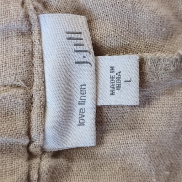 J. Jill Love Linen Tan 100% Linen Drawstring Waist Pants Size Large - Picture 4 of 8